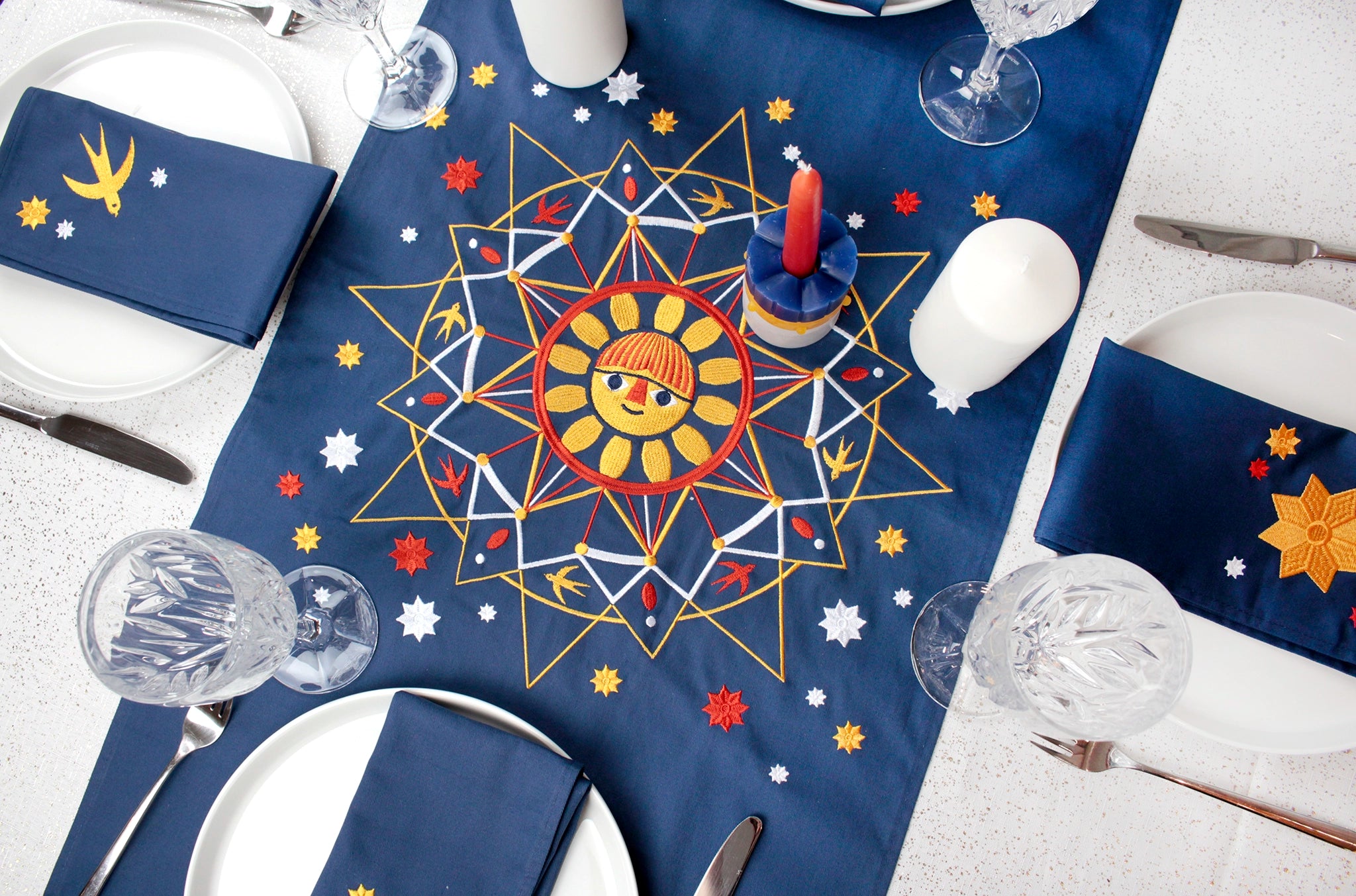 Embroidered Table Runner